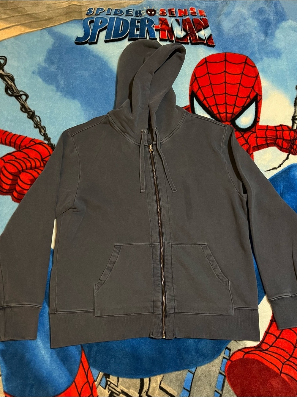 Vintage Gap faded navy zip up hoodie Size XL